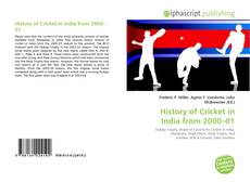 Обложка History of Cricket in India from 2000–01