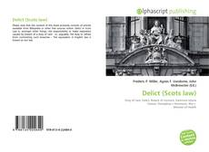 Bookcover of Delict (Scots law)