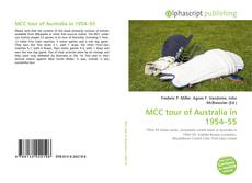 Capa do livro de MCC tour of Australia in 1954–55 