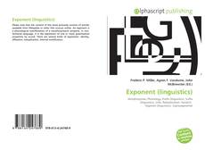 Capa do livro de Exponent (linguistics) 