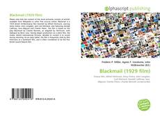 Обложка Blackmail (1929 film)