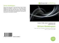 Miriam Waddington kitap kapağı