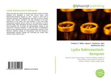 Bookcover of Lydia Rabinowitsch-Kempner