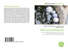 Borítókép a  Order of the Rising Sun - hoz