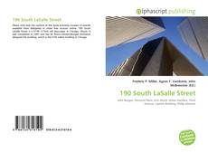 Borítókép a  190 South LaSalle Street - hoz