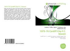 Bookcover of 1975–76 Cardiff City F.C. Season
