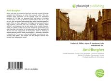 Bookcover of Anti-Burgher