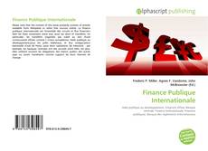 Portada del libro de Finance Publique Internationale