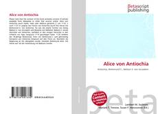 Bookcover of Alice von Antiochia