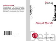 Bookcover of Aljaksandr Makryzki