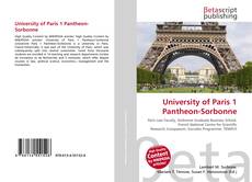 Bookcover of University of Paris 1 Pantheon-Sorbonne