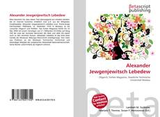Обложка Alexander Jewgenjewitsch Lebedew