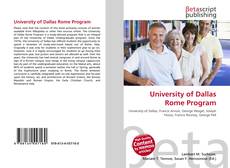 Обложка University of Dallas Rome Program