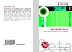 Portada del libro de Alexander Nuss