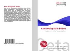 Capa do livro de Rani (Malayalam Poem) 