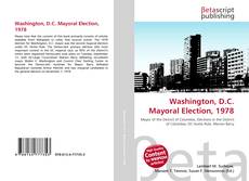Capa do livro de Washington, D.C. Mayoral Election, 1978 