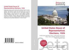 United States House of Representatives Elections, 1926的封面