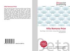 Bookcover of Villa Romana Prize