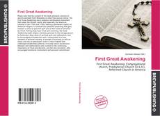 First Great Awakening kitap kapağı