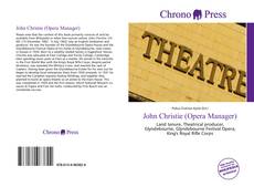 Buchcover von John Christie (Opera Manager)
