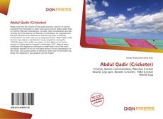 Abdul Qadir (Cricketer)的封面