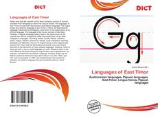 Capa do livro de Languages of East Timor 