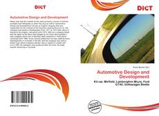 Buchcover von Automotive Design and Development