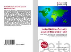 Bookcover of United Nations Security Council Resolution 1002