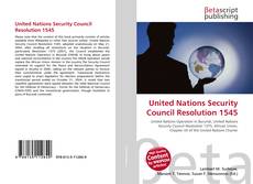 Borítókép a  United Nations Security Council Resolution 1545 - hoz