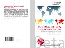 Copertina di United Nations Security Council Resolution 1967
