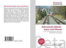 Bahnstrecke Rybník–Lipno nad Vltavou kitap kapağı