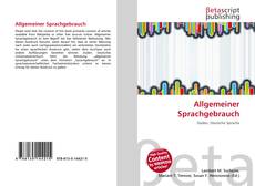 Allgemeiner Sprachgebrauch kitap kapağı