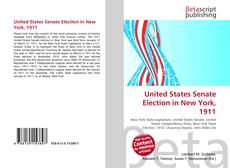 Portada del libro de United States Senate Election in New York, 1911