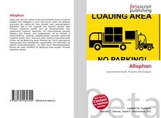 Allophon kitap kapağı