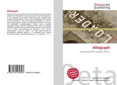 Copertina di Allograph