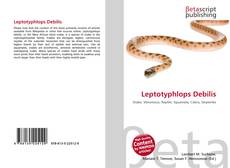 Leptotyphlops Debilis kitap kapağı