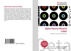 Capa do livro de Open Source Record Label 
