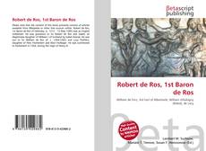 Robert de Ros, 1st Baron de Ros kitap kapağı