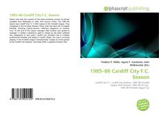Portada del libro de 1985–86 Cardiff City F.C. Season