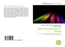 Portada del libro de 2003–04 Gateshead F.C. Season