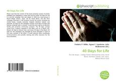 Borítókép a  40 Days for Life - hoz