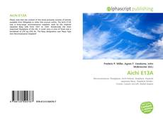 Capa do livro de Aichi E13A 