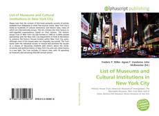 Обложка List of Museums and Cultural Institutions in New York City