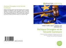 Borítókép a  Politique Étrangère et de Sécurité Commune - hoz
