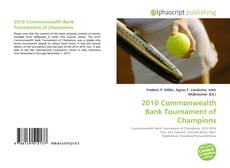 2010 Commonwealth Bank Tournament of Champions的封面