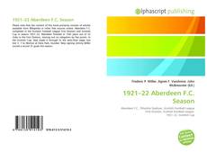 1921–22 Aberdeen F.C. Season的封面