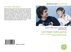 Capa do livro de Last Hope (video game) 