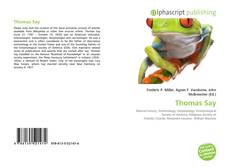 Borítókép a  Thomas Say - hoz