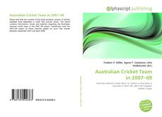 Australian Cricket Team in 2007–08的封面