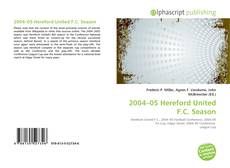 Bookcover of 2004–05 Hereford United F.C. Season
